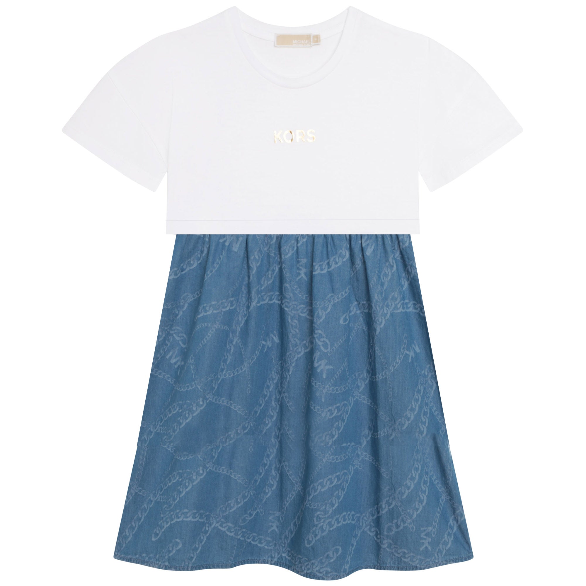 Michael Kors White/Blue Dress | Children's Clothing | Young Timers Boutique