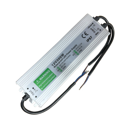 DC12V IP67 200W Waterproof LED Driver Power Supply Transformer~3345