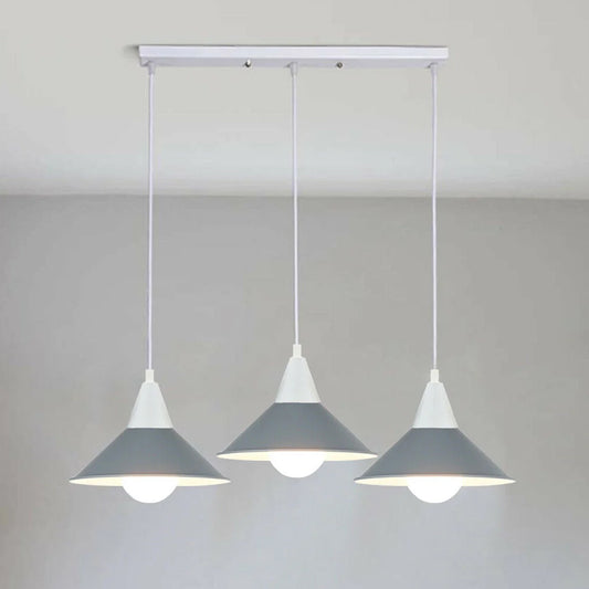 3 Head Modern Chandelier Pendant Light Shade Colour Ceiling Pendant Lampshades~2079