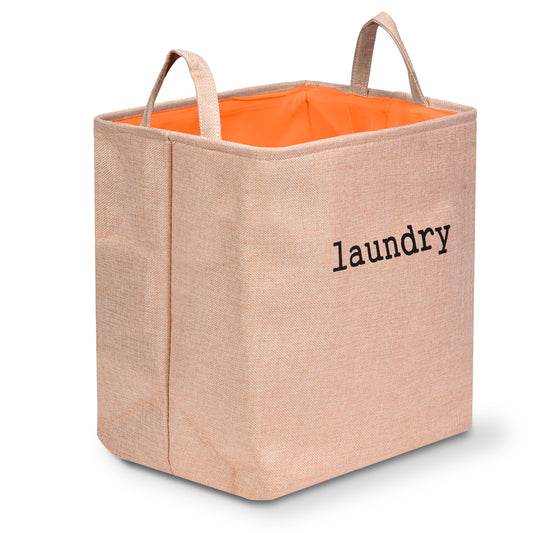 Large Laundry Hamper Bag Jute Storage Home Clothes Barrel Toy Storage ~5444