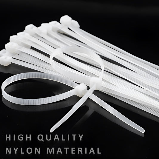 Attaches de câble blanches autobloquantes Attaches zippées en fil de nylon lourd ~ 5360