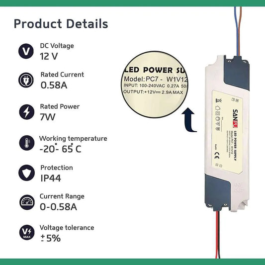 LED Driver 7w-60w DC 12V Constant Voltage Power Supply Adapter-Product details