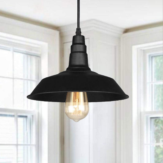 Industrial Vintage Retro Barn slotted shape Various colours Metal Ceiling Pendant Lights E27~4000