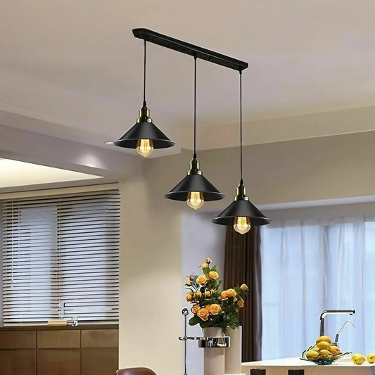 Black Ceiling Pendant Light 3 light 