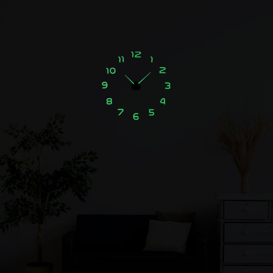 Modern Frameless 3D Dark Glow Wall Clock ~5405