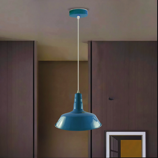 Modern adjustable Hanging bowl Blue pendant  Lamp E27 holder~4008