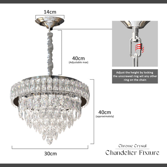 Lustre moderne LED support de plafond en cristal et suspension ~ 5423