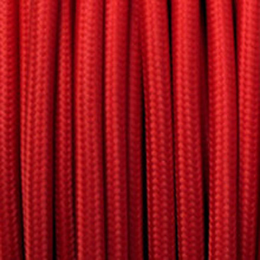 vintage-red-round-braided-fabric-flexible-electrical-2-core-cable