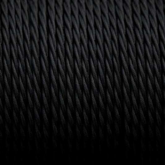 2-core-twisted-electric-cable-covered-by-solid-black-color-fabric-0-75mm