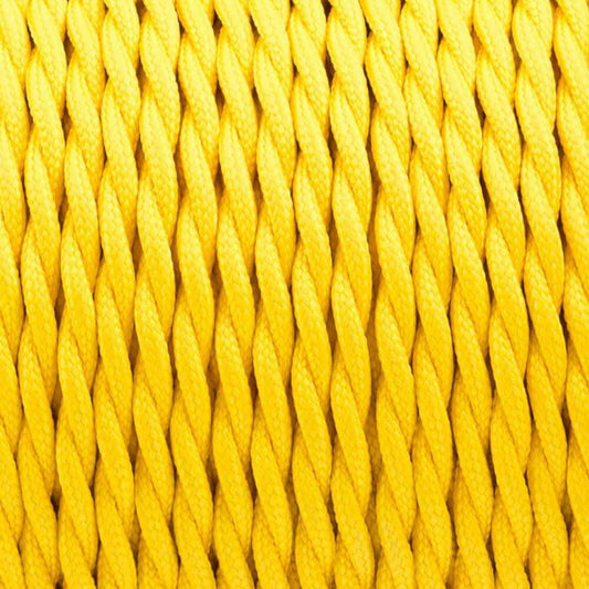 2-core-twisted-electric-cable-covered-by-rayon-solid-yellow-color-fabric-0-75mm