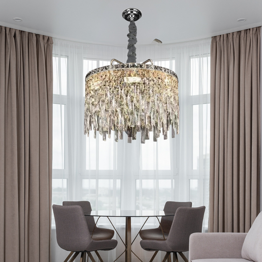 Modern Crystal Water Drop Hanging Suspension Chandelier ~4804