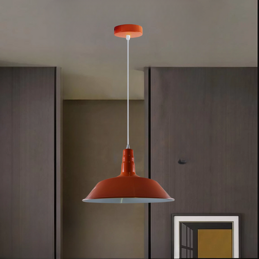 Modern adjustable Hanging bowl Orange pendant  Lamp E27 holder~4005