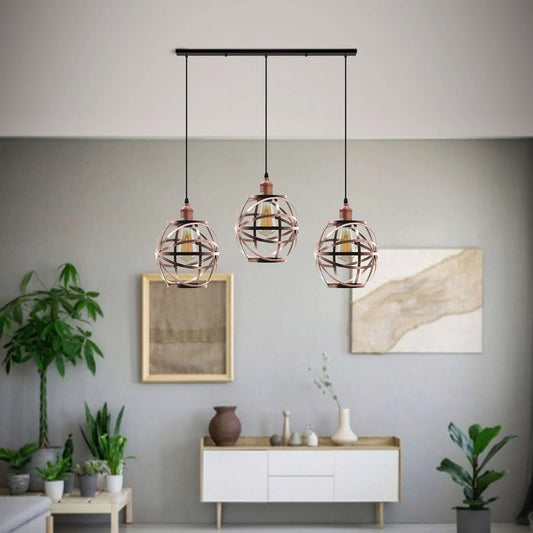3 Head Wire Cage Hanging Pendant Light~5105