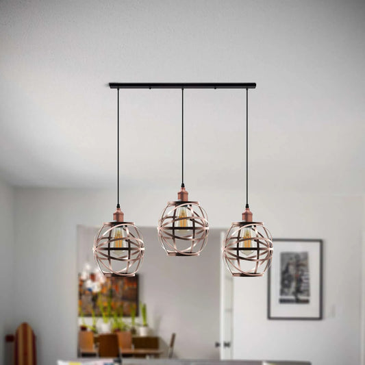 3 Head Wire Cage Hanging Pendant Light~5105