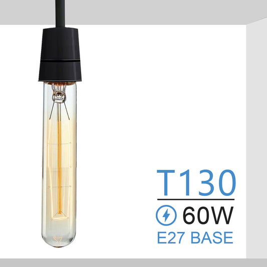 T130 60W E27 Dimmable Filament Vintage Light Bulb~3236