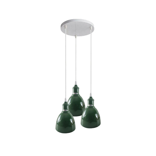 Retro Industrial Ceiling Lighting 3-way cluster Ceiling Pendant Light with E27 Base, Modern Ceiling Lighting Shade for Bedroom kitchen island Hallway Office Coffee Shop.