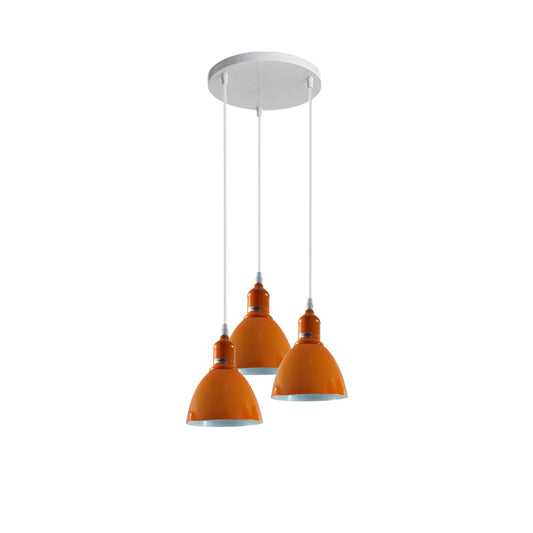 Retro Industrial Ceiling Lighting 3-way cluster Ceiling Pendant Light with E27 Base, Modern Ceiling Lighting Shade for Bedroom kitchen island Hallway Office Coffee Shop.