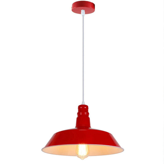 Modern Hanging pendant Ceiling Lamp, Metal Light Shade Lighting UK E27 Edison base Decorate Height Adjustable Pendant Light for Bar, Restaurant , Home and Kitchen