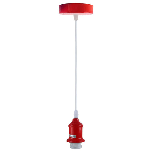 E27 Pendant Holder Ceiling Light Fitting Vintage Industrial Red