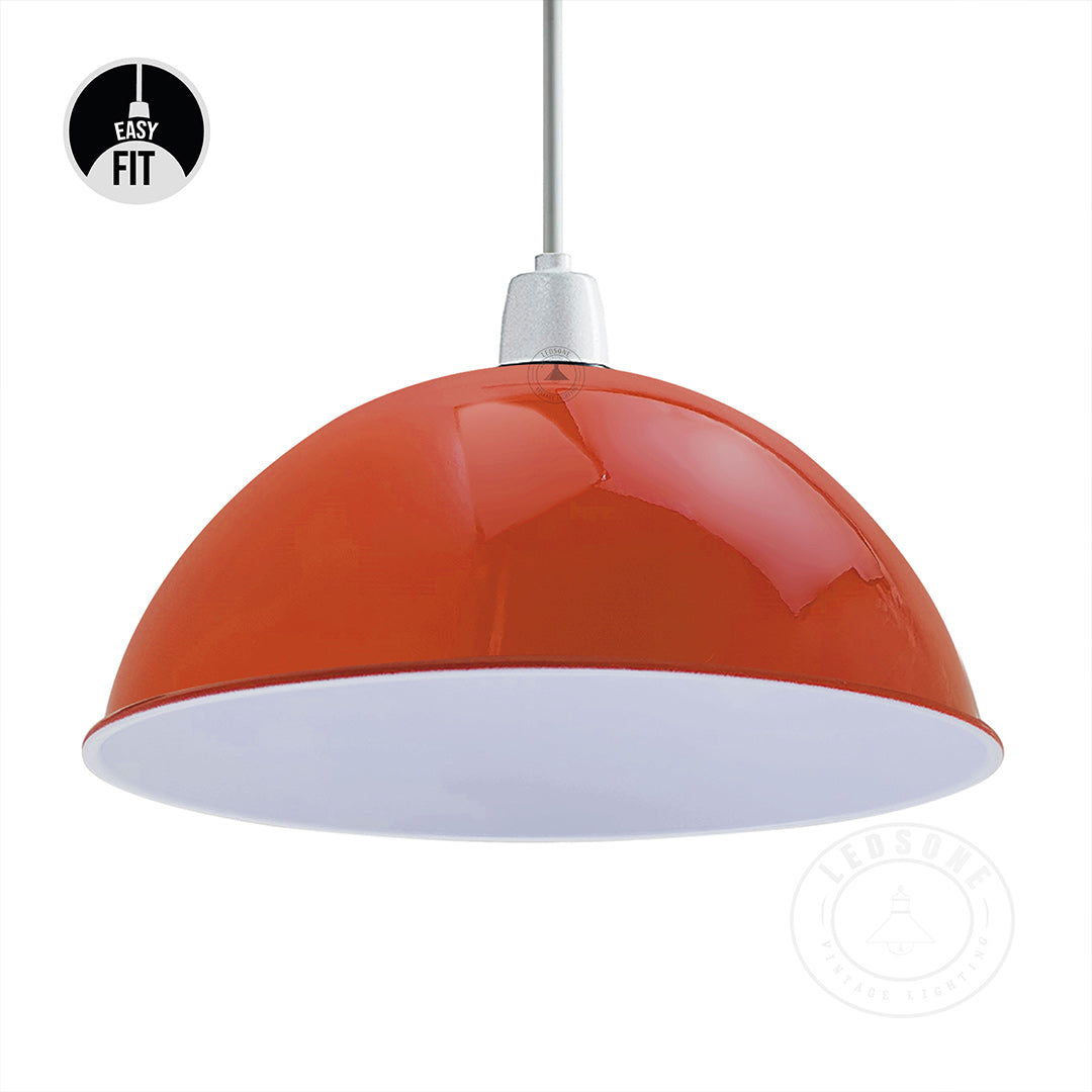 orange metal light shade