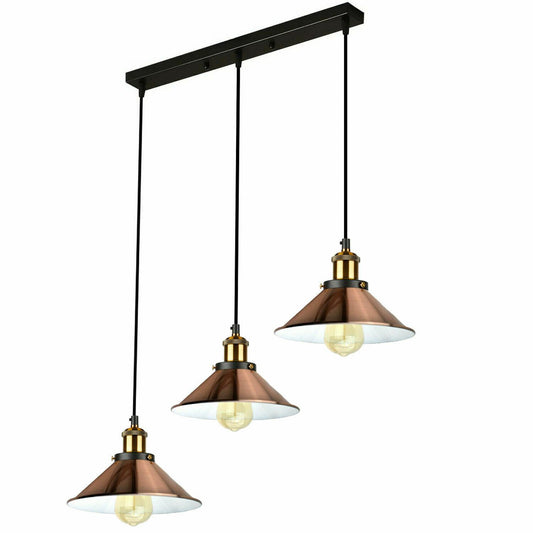 Ceiling Pendant Light Modern Style 3 Cluster Metal Lampshade Colour Light Shades~1323 - LEDSone UK Ltd