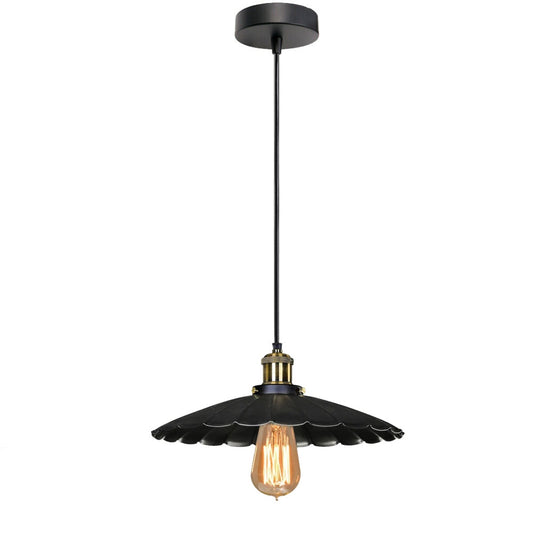 Retro Style Metal Wavy Vintage Ceiling Pendant Lamp Shade~3207 - LEDSone UK Ltd