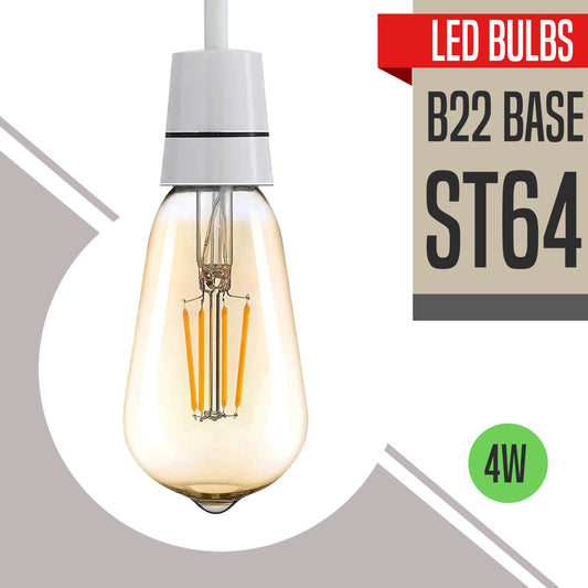 ST64 B22 4W Dimmable Retro Classic Filament LED Bulbs~3209