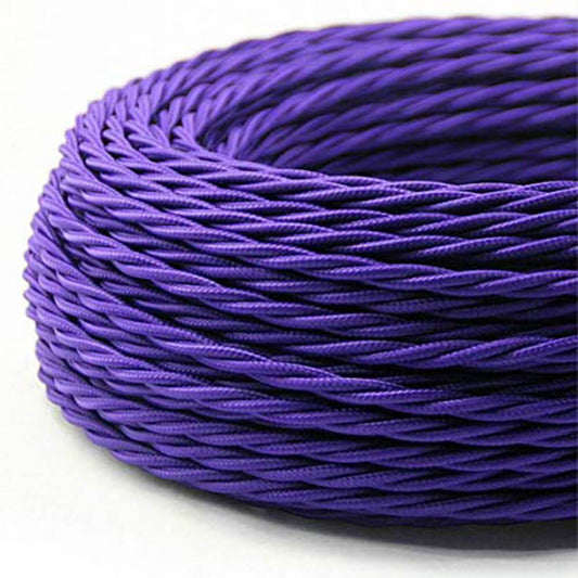 2 Core Twisted Electric Cable Purple colour 5m fabric 0.75mm