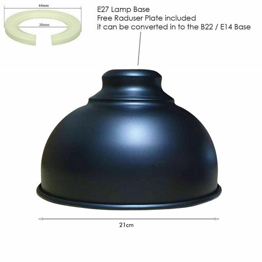 210mm Easy Fit Light Shade Metal Curvy Lampshade Wall Lamp Ceiling Lamp~1392 - LEDSone UK Ltd