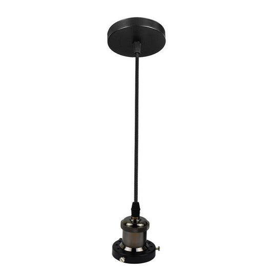 LEDSone Industrial Vintage Black Pendant Light Lamp Set E7 Holder with adjustable cable ~3259 - LEDSone UK Ltd