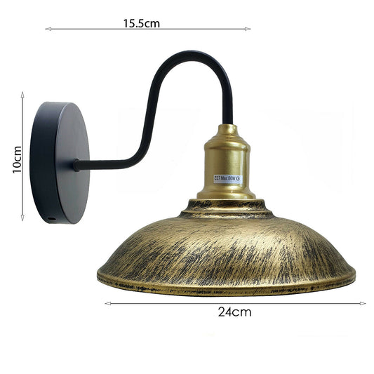 Bowl Shape Modern Vintage Retro Rustic Sconce Wall Light Lamp Fitting Fixture~1793 - LEDSone UK Ltd