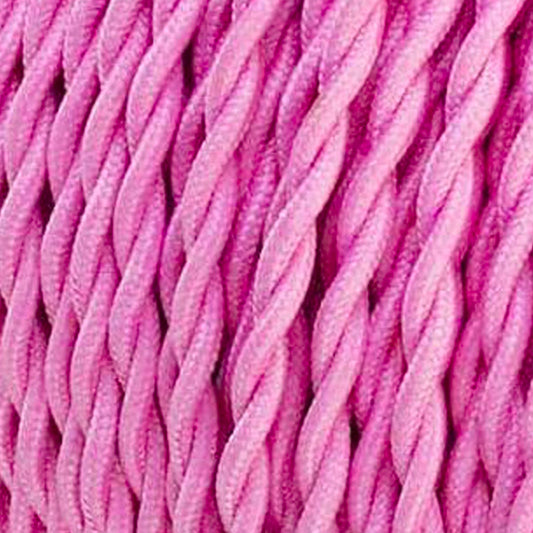 Câble électrique torsadé en tissu électrique à 2 conducteurs rose bébé de 5 m, 0,75 mm ~ 1757