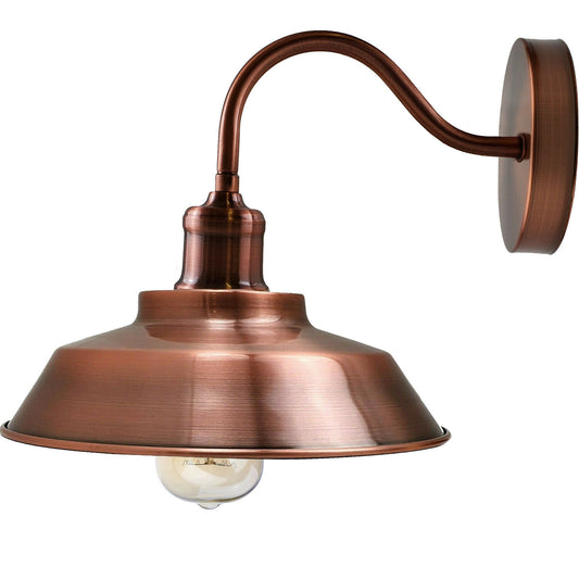 Copper Indoor Industrial Wall Light Modern Wall Sconce Fittings E27 Socket~1739 - LEDSone UK Ltd