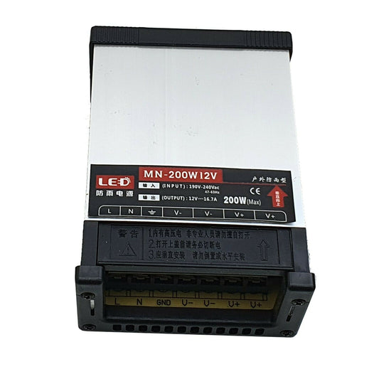 LED DC 12V 200W Rainproof Power Supply Outdoor Transformer~2106 - LEDSone UK Ltd