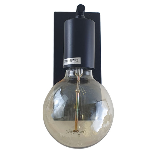 Wood base Wall Sconce E27 Screw Holder Industrial Lamp Retro Lights Black~1569 - LEDSone UK Ltd