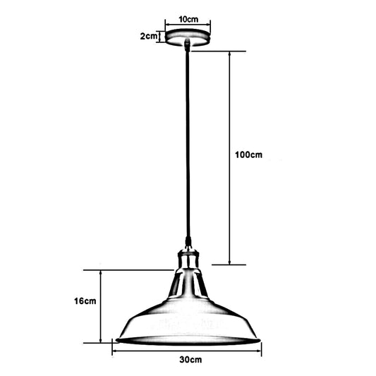 Modern Green Colour Lampshade Industrial Retro Style Metal Ceiling Pendant Lightshade~2556 - LEDSone UK Ltd