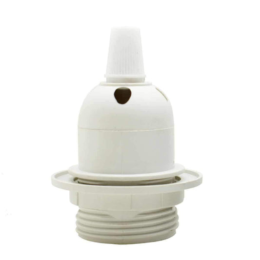 5 pack Edison E27 White Lamp Pendant Bulb Holder Shade Ring Cord Grip