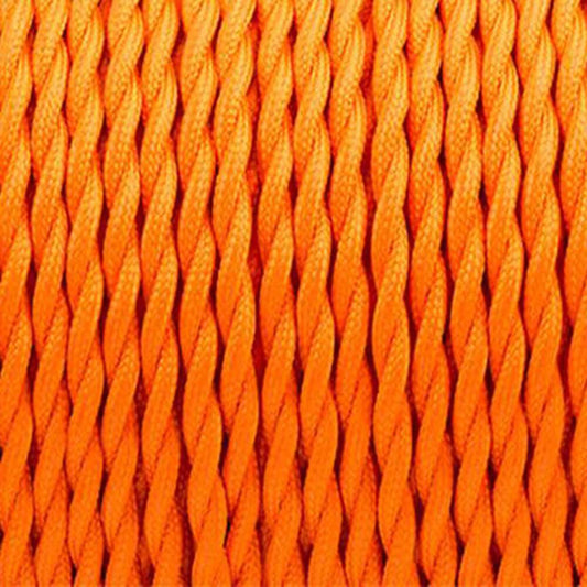 Orange Fabric Braided Cable