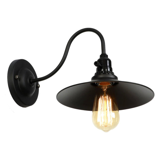 Retro Vintage Light Shade Ceiling Lifting Swan Neck Industrial Wall Lamp Fixture~2674 - LEDSone UK Ltd