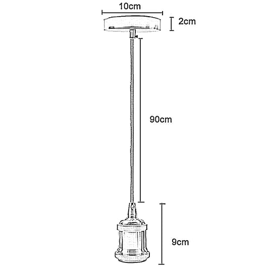 1m White Pendant Light Holder~1695 - LEDSone UK Ltd