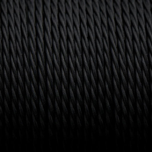 2-core-twisted-electric-cable-covered-by-solid-black-color-fabric-0-75mm