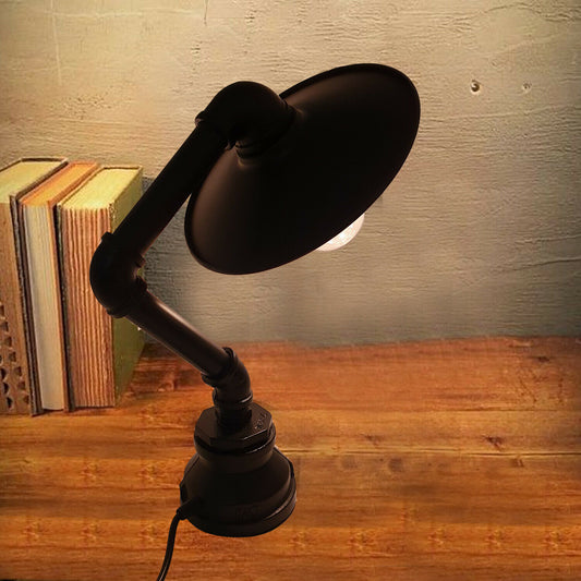 Flat cone  Lampshade with Bulb For Study Room