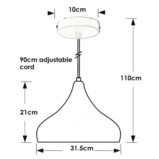 Vintage Industrial White Metal Ceiling Pendant Pattern Shade Hanging M –  LEDSone UK Ltd