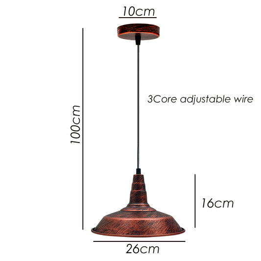 Vintage Industrial Retro Loft Ceiling Lamp New Modern Shade Pendant Light~2703 - LEDSone UK Ltd