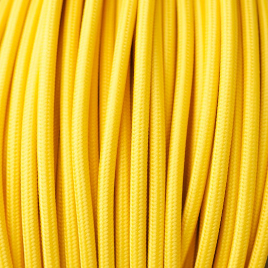 3-adriges rundes Vintage geflochtenes Gewebe Yellow Cable Flex 0,75 mm - Shop für LED-Leuchten - Transformatoren - Lampenschirme - Halter | LEDSone DE