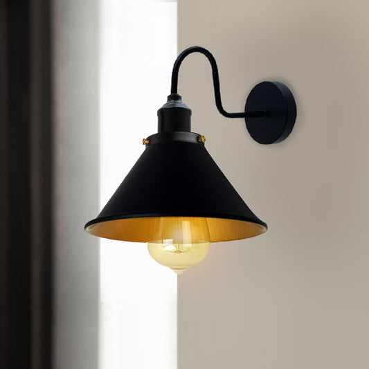 Industrial Metal Wall Light Fitting Vintage Cone shape Wall Sconce~3388 - LEDSone UK Ltd