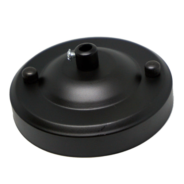 Black Ceiling Rose Hook Plate Light Fitting