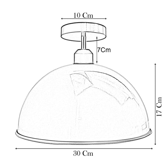 Illuminate Industrial Vintage Dome Style Shade Light Fixtures