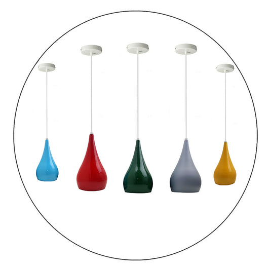 Retro Drop Light Shades Modern Ceiling Pendant Lampshades Metal Various Colours~2048 - LEDSone UK Ltd