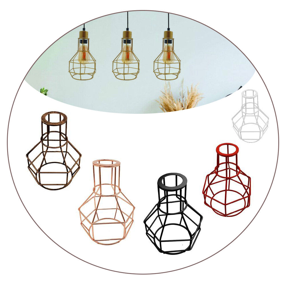 wire cage pendant light shade